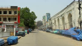 Baitul Mukarram area in Dhaka city during coronavirus lockdown