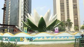 Shapla Square in Dhaka city during coronavirus lockdown