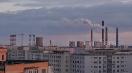 *Stock video clip* The CEF Sud - a coal-fired power station in Bucharest Romania