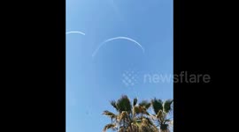 Israel Air Force Planes Flyby Across Multiple Cities For Independence Day Celebration
