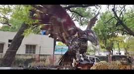 Indian artist creates jaw-dropping metal sculptures using scrap electronics to raise environmental awareness