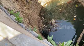 Chinese firefighters rescue badger trapped in water well