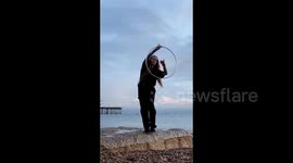 Enchanting performance with a hoop
