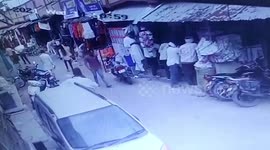 Panic ensues as fire breaks out in tea store in central India