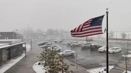 Unseasonal winter storm dumps heavy snow on Denver, Colorado