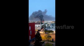 France: Fire Erupts At Warehouse In Aubervilliers 3