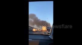 France: Fire Erupts At Warehouse In Aubervilliers 4