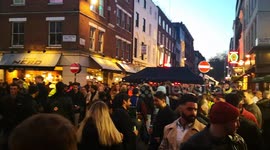 Soho full of people on first Friday night since pubs reopen
