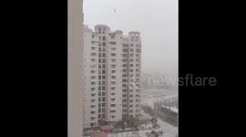 Massive dust storm swarms India