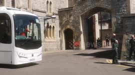 Soliders In Uniform Arrive For Prince Philips Funeral In Windsor