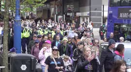 anti-lockdown protests in Manchester 17th April 2021 Market street