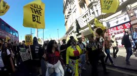 Raucous protesters chant ‘kill the bill!’ on day of Prince Philip's funeral