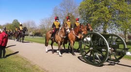 Royal Horse Guards depart Windsor Castle after Prince Philip's funeral
