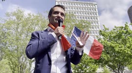 Hundreds take part in anti-lockdown rally in Lyon, led by Florian Philippot, 'France's Nigel Farage'