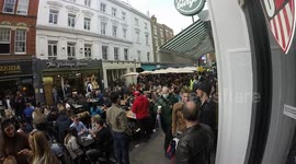 Londoners pack Soho streets for first Saturday night out in months
