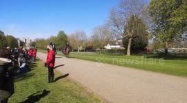 Soilders On Horseback Deaprt Windsor Castle