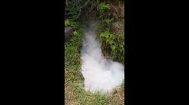 Finally I saw water mill,water was flowing out very speedly!