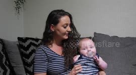 A baby born with one arm and no legs refuses to let his lack of limbs hold him back