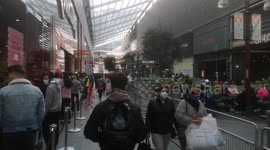Huge crowd at Westfield Stratford in London on first weekend of shops reopening