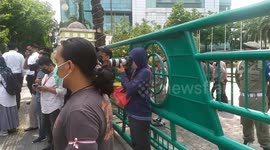Jurnalists in Medan Protest