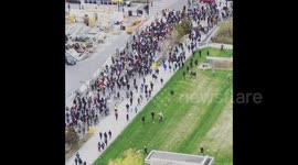 Protesters march through Minneapolis during Derek Chauvin trial deliberation