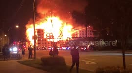 Canada: large blaze breaks out at construction site in Langley