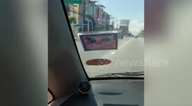 Bizarre jet ski motorcycle baffles drivers in Thailand