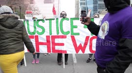 Protesters Gather and March in Minneapolis After Closing Arguments in Derek Chauvin's Trial