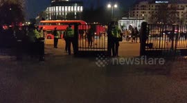 4:20 protestors continue to party next to Marble Arch