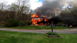 House fire Essentials of Fire Fighting Structural Burn Class, Catawissa, Pa 20210418