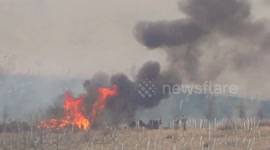 Wildfire scorches large area of military training area in Cumbria, UK