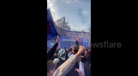 UK: Football Fans Protest European Super League Outside Stamford Bridge In London 5