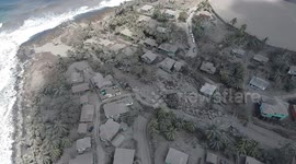 Aerial footage shows damage from volcanic eruption on Saint Vincent