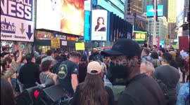 Times Square, New York demonstrators celebrate Derek Chauvin verdict