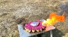 Ukrainian YouTuber cooks chicken with 12,000 matches