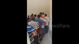 Queue at the vaccination center at Golaghat Hospital in Assam, India