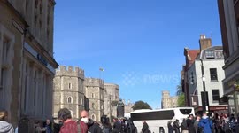 Royal Windsor full of visitors on the funeral day of Prince Philip