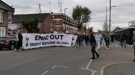 Spurs Supporters Protest Outside White Hart Lane Against ENIC, The Current Owners Of Tottenham Hotspur