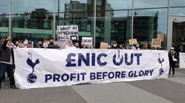 Spurs Supporters Protest Outside White Hart Lane Against ENIC, The Current Owners Of Tottenham Hotspur