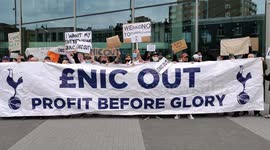 Spurs Supporters Protest Outside White Hart Lane Against ENIC, The Current Owners Of Tottenham Hotspur