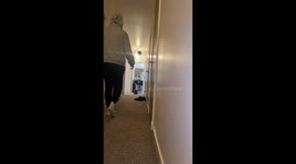 'No way!' UK man nails football trick shot but at the expense of hall light