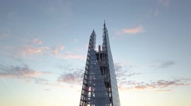 THE SHARD Amazing aerial footage during Sunset (4K) - Part 1