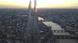 THE SHARD Amazing aerial footage during Sunset (4K) - Part 2