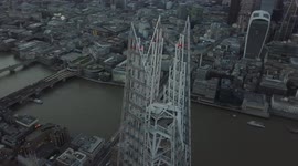 THE SHARD Amazing aerial footage during Sunset (4K) - Part 5