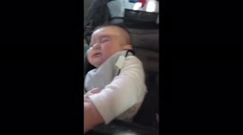 The funniest reaction from our 5-month-old baby when he tastes carrot for the first time