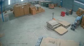 CCTV captures warehouse collapsing during tropical storm in Thailand