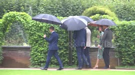 ARCHIVE: Duke and Duchess of Cambridge and Prince Harry attend White Garden at Kensington Gardens, London, UK