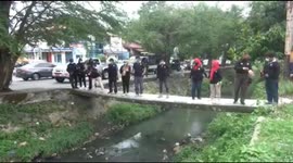 Environmentalists pour out 'eco-enzyme' substance to cleanse dirty rivers of Indonesia for Earth Day