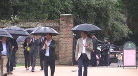 Prince William and Prince Harry go to the Golden gates of Kensington Palace, London, UK