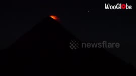 'Guatemala's Fuego Volcano's Eruption Lights Up the Sky'